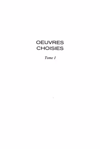 خرید و دانلود نسخه کامل کتاب Oeuvres choisies tome I