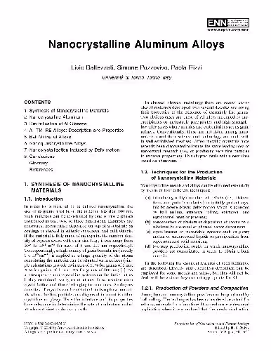 خرید و دانلود نسخه کامل کتاب Nanystalline Aluminum Alloys - PDF
