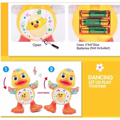 عروسک طرح اردک مدل dancing کد 3004 ارتفاع 19 سانتی متر