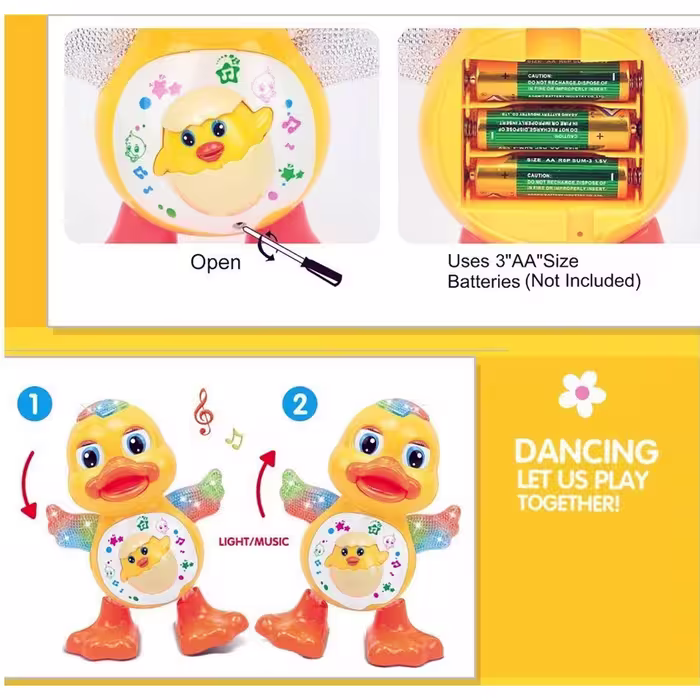 عروسک طرح اردک مدل dancing کد 3004 ارتفاع 19 سانتی متر
