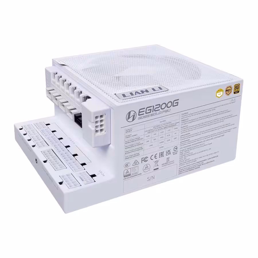 قیمت و خرید پاور کامپیوتر 1200 وات تمام ماژولار لیان لی مدل EDGE GOLD White | یاس ارتباط