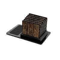 زیر لیوانی ماهوت مدل Dark-Walnut-Wood بسته 6 عددی