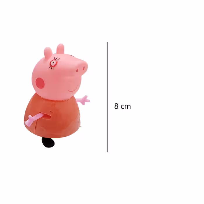 فیگور طرح پپاپیگ مدل Happy pig کد 200 مجموعه 6 عددی