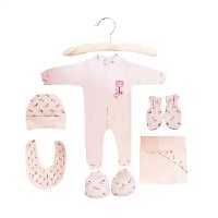 ست بیمارستانی 7 تکه نوزاد طرح گربه صورتی برند مادرکر MOTHERCARE