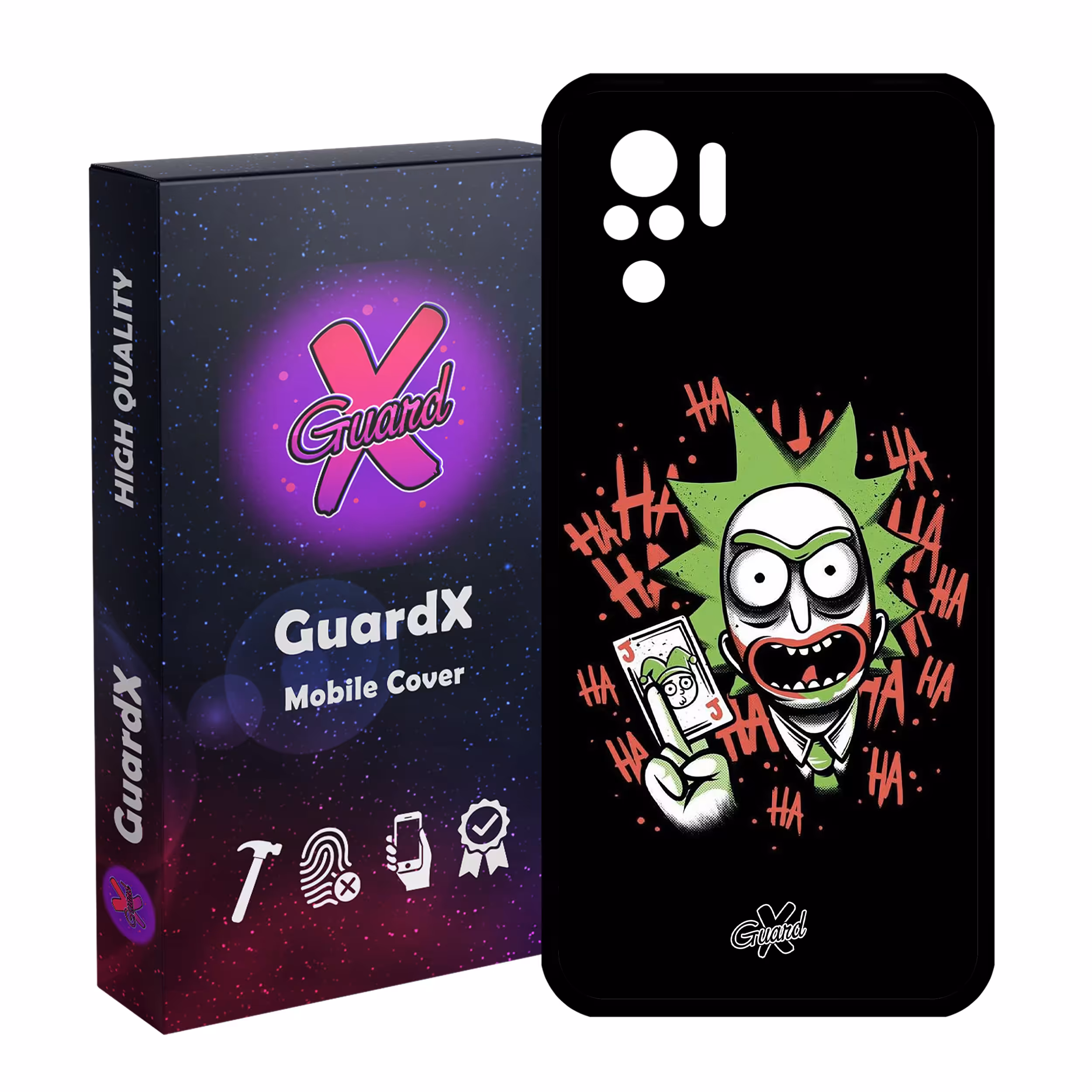 کاور گارد ایکس طرح Rick and Morty مدل Glass10151 مناسب برای گوشی موبایل شیائومی Redmi Note 10 4G / Note 10S
