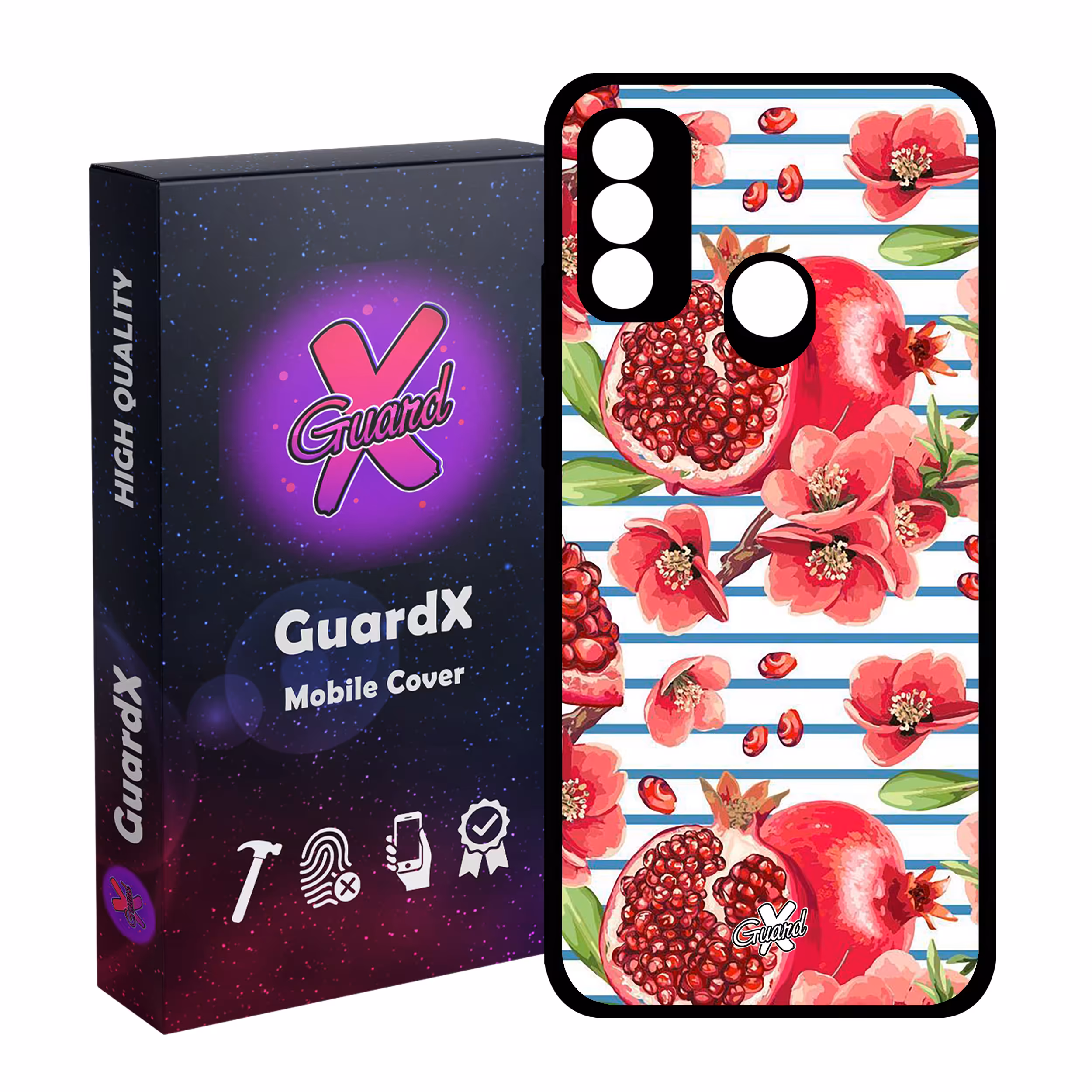 کاور گارد ایکس طرح انار مدل Glass10396 مناسب برای گوشی موبایل هوآوی P Smart 2020