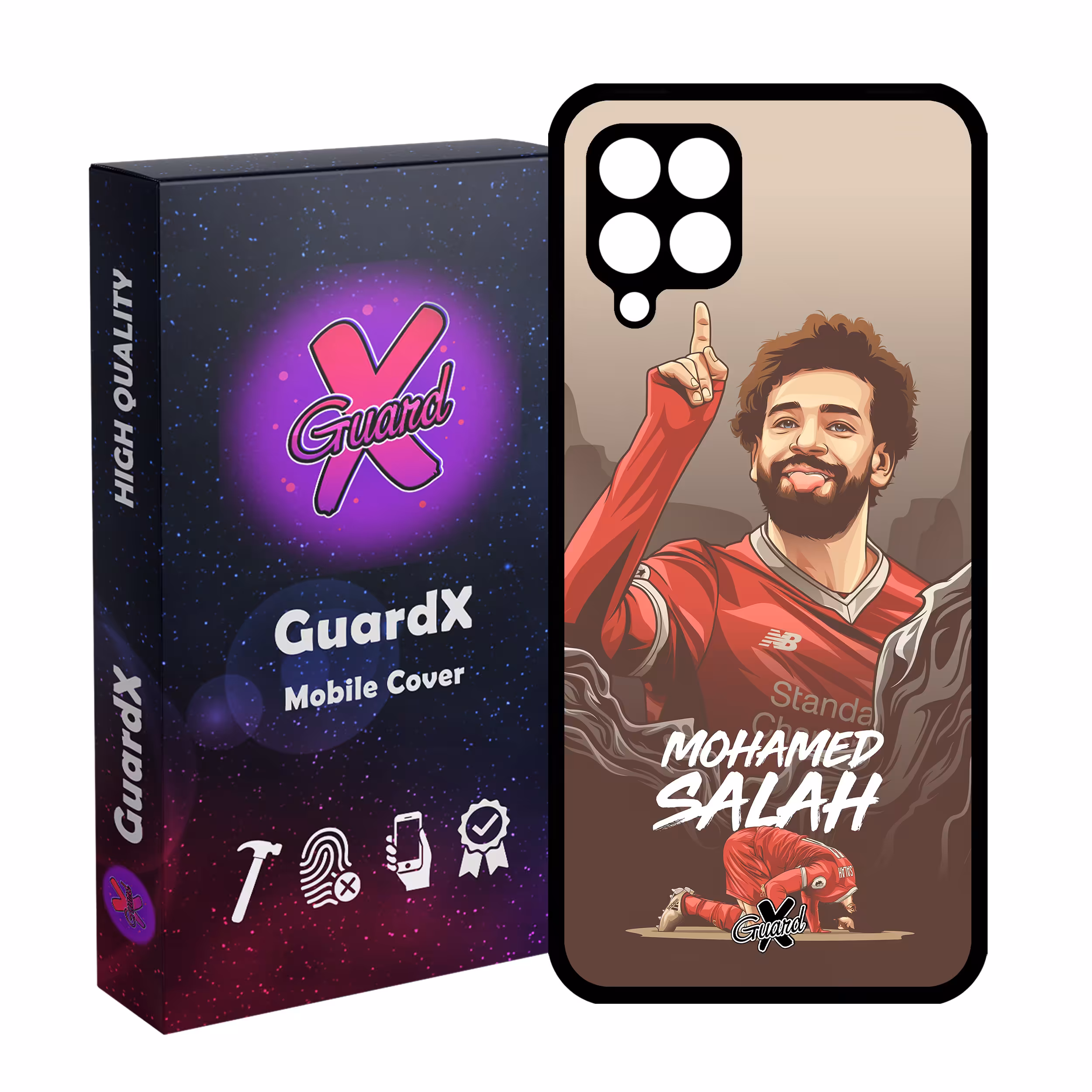 کاور گارد ایکس طرح Salah مدل Glass10481 مناسب برای گوشی موبایل سامسونگ Galaxy A12/M12/F12