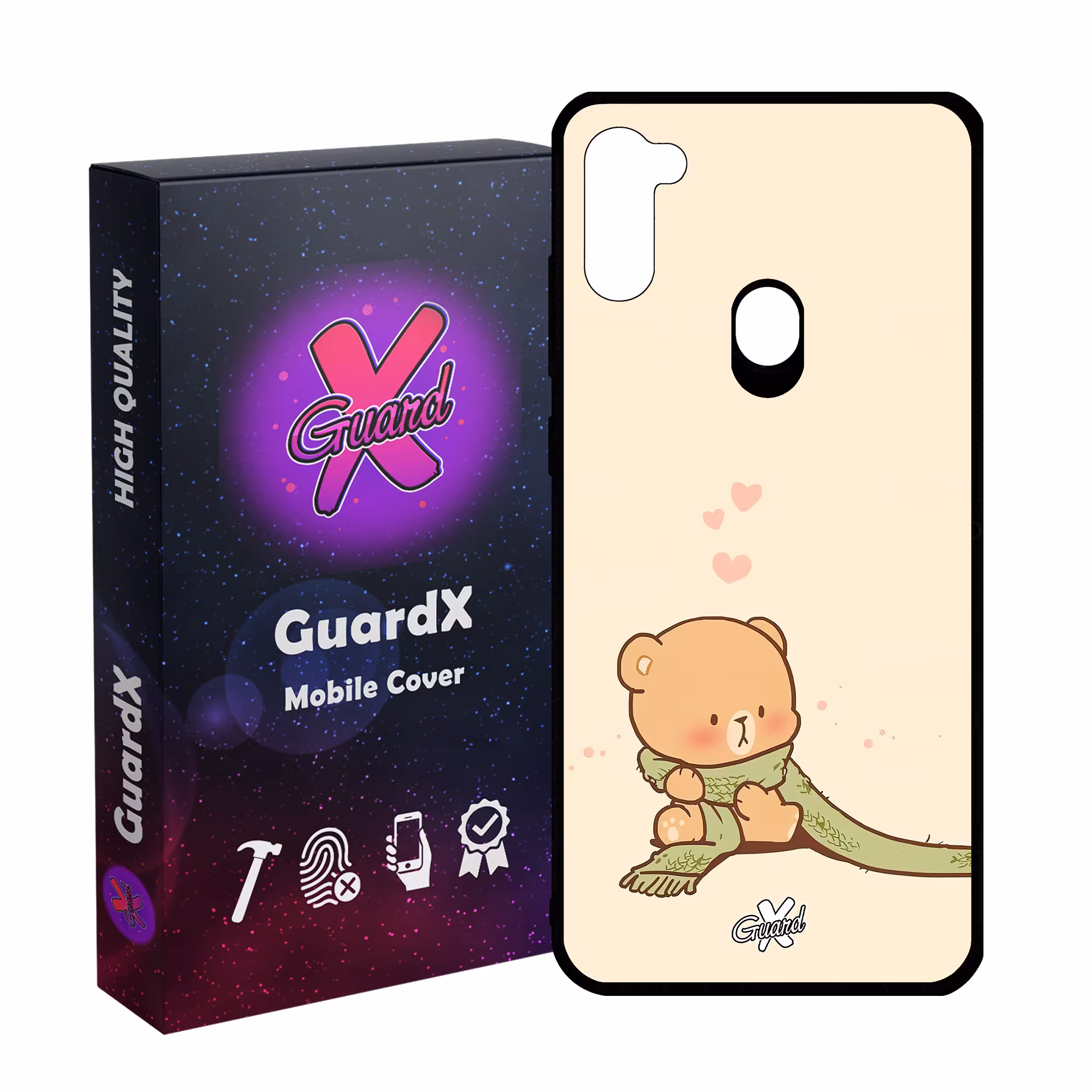کاور گارد ایکس طرح خرس 1 مدل Glass10488 مناسب برای گوشی موبایل سامسونگ Galaxy A11/M11