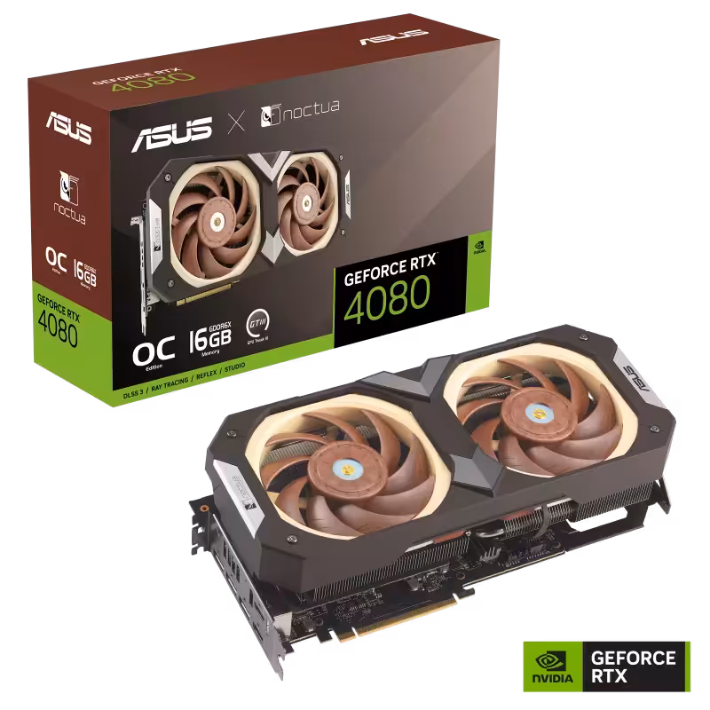 کارت گرافیک ایسوس GeForce RTX™ 4080 16GB GDDR6X Noctua OC Edition با حافظه 16 گیگابایت