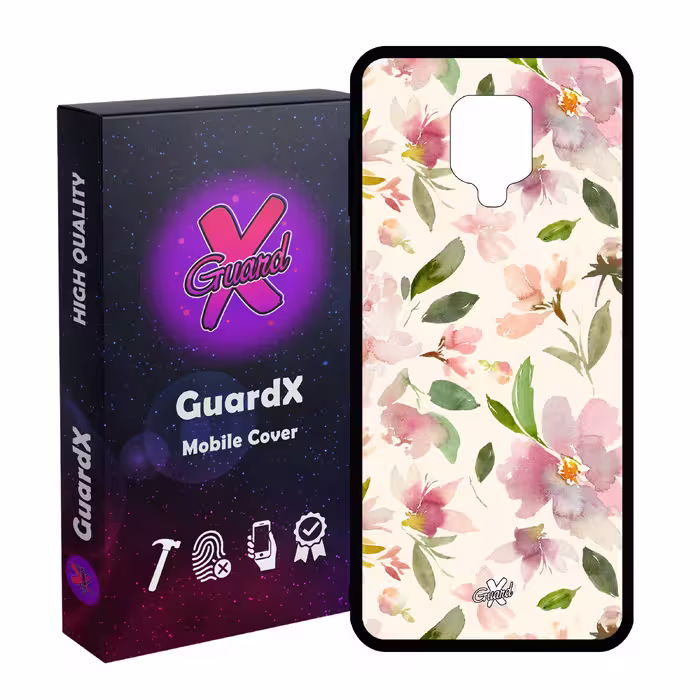 کاور گارد ایکس طرح گل مدل Glass10579 مناسب برای گوشی موبایل شیائومی Redmi Note9 Pro/Note 9 Pro Max/Redmi Note 9S/MI Poco M2 Pro