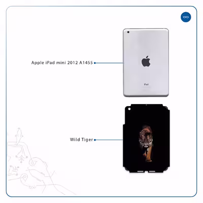 برچسب پوششی ماهوت مدل Wild Tiger مناسب برای تبلت اپل iPad mini 2012 A1455