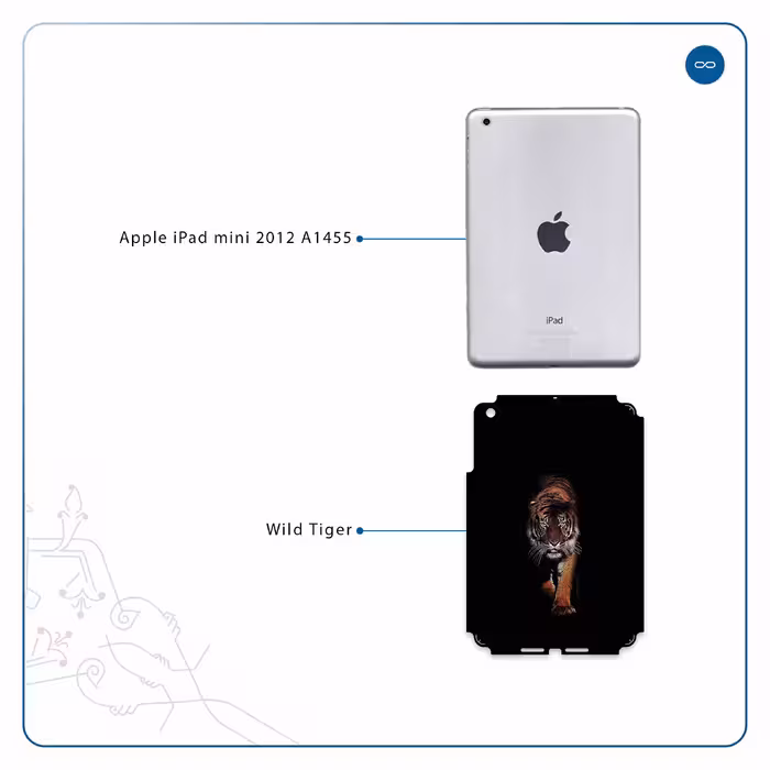برچسب پوششی ماهوت مدل Wild Tiger مناسب برای تبلت اپل iPad mini 2012 A1455