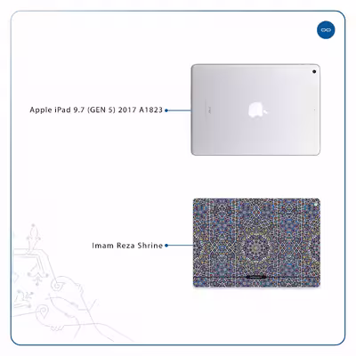 برچسب پوششی ماهوت مدل Iran-Tile6 مناسب برای تبلت اپل iPad 9.7 (GEN 5) 2017 A1823