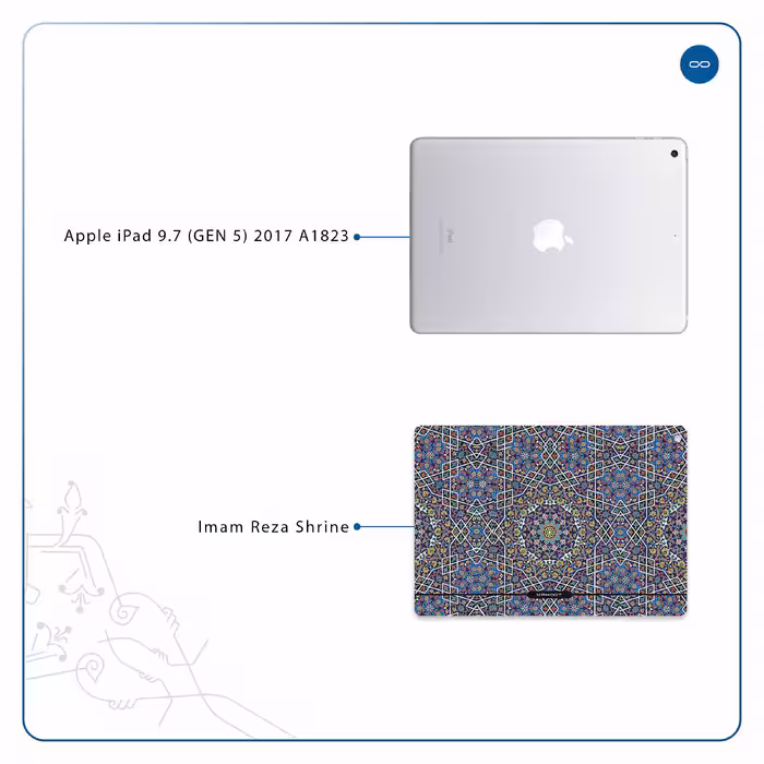 برچسب پوششی ماهوت مدل Iran-Tile6 مناسب برای تبلت اپل iPad 9.7 (GEN 5) 2017 A1823