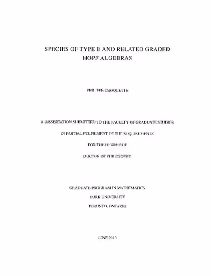 خرید و دانلود نسخه کامل کتاب Species of type B and related graded Hopf Algebras