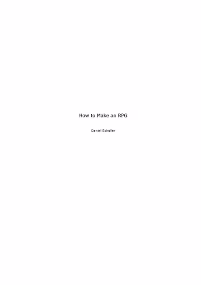 خرید و دانلود نسخه کامل کتاب How to Make an RPG