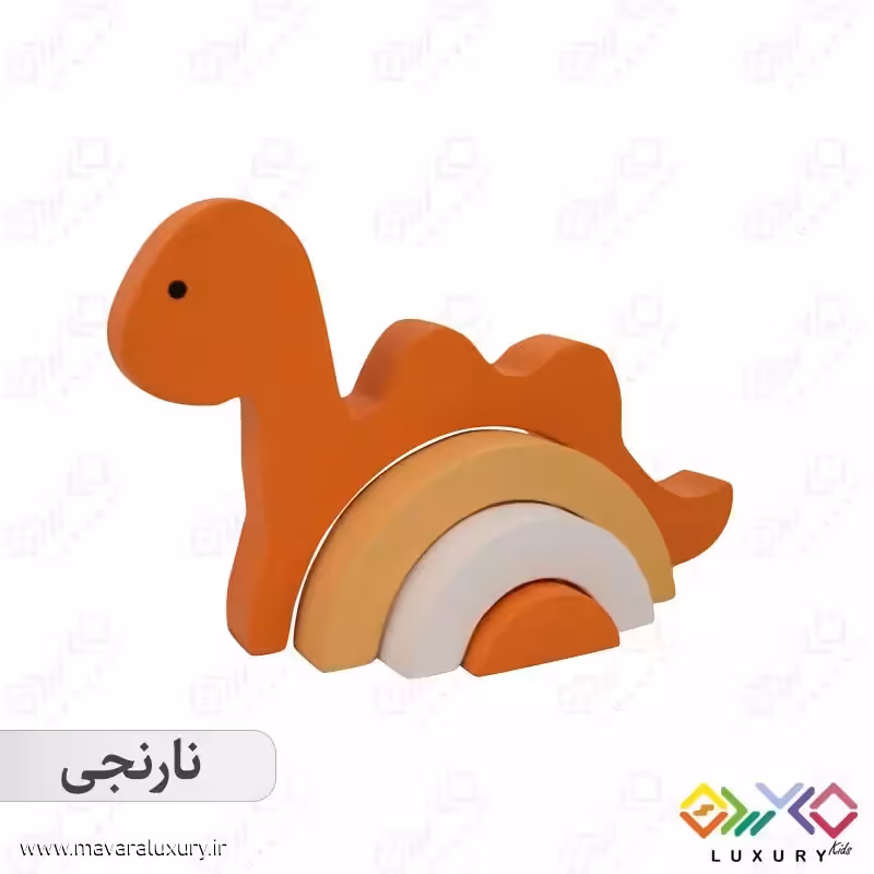 اسباب بازی و اکسسوری چوبی ماوراء لاکچری طرح پازل دایناسور MKT16F