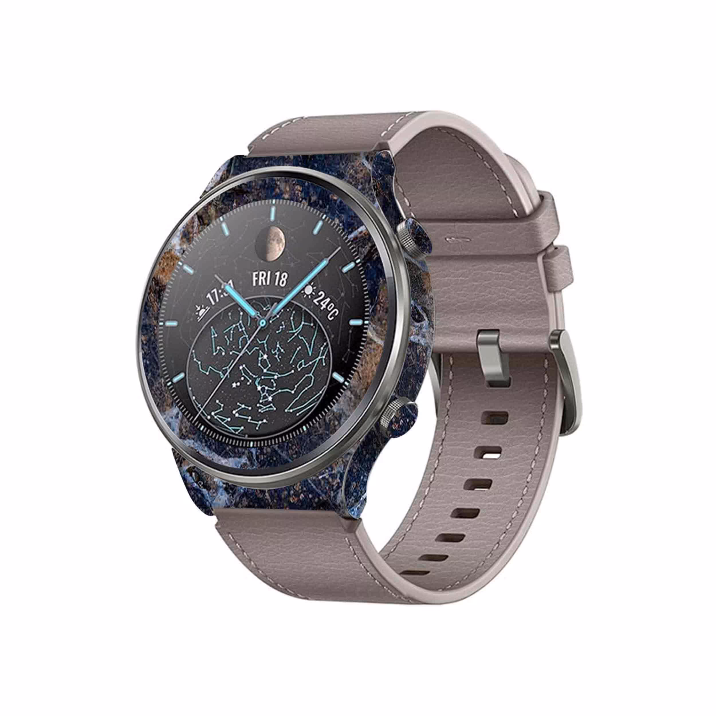 برچسب ماهوت طرح Earth White Marble مناسب برای ساعت هوشمند هوآوی Watch GT 2 Pro