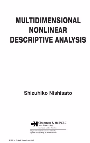 خرید و دانلود نسخه کامل کتاب Multidimensional nonlinear descriptive analysis