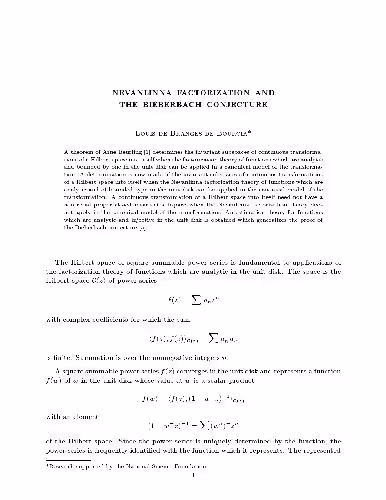 خرید و دانلود نسخه کامل کتاب Nevanlinna Factorization and the Bierbach Conjecture [jnl article]