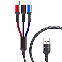 کابل تبدیل USB به لایتنینگ/USB-C/microUSB اوی مدل CL-971 طول 1.2 متر | کالا مکس