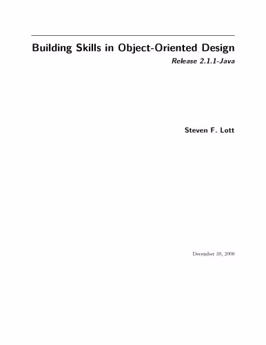 خرید و دانلود نسخه کامل کتاب Building Skills in Object-Oriented Design (with Java)