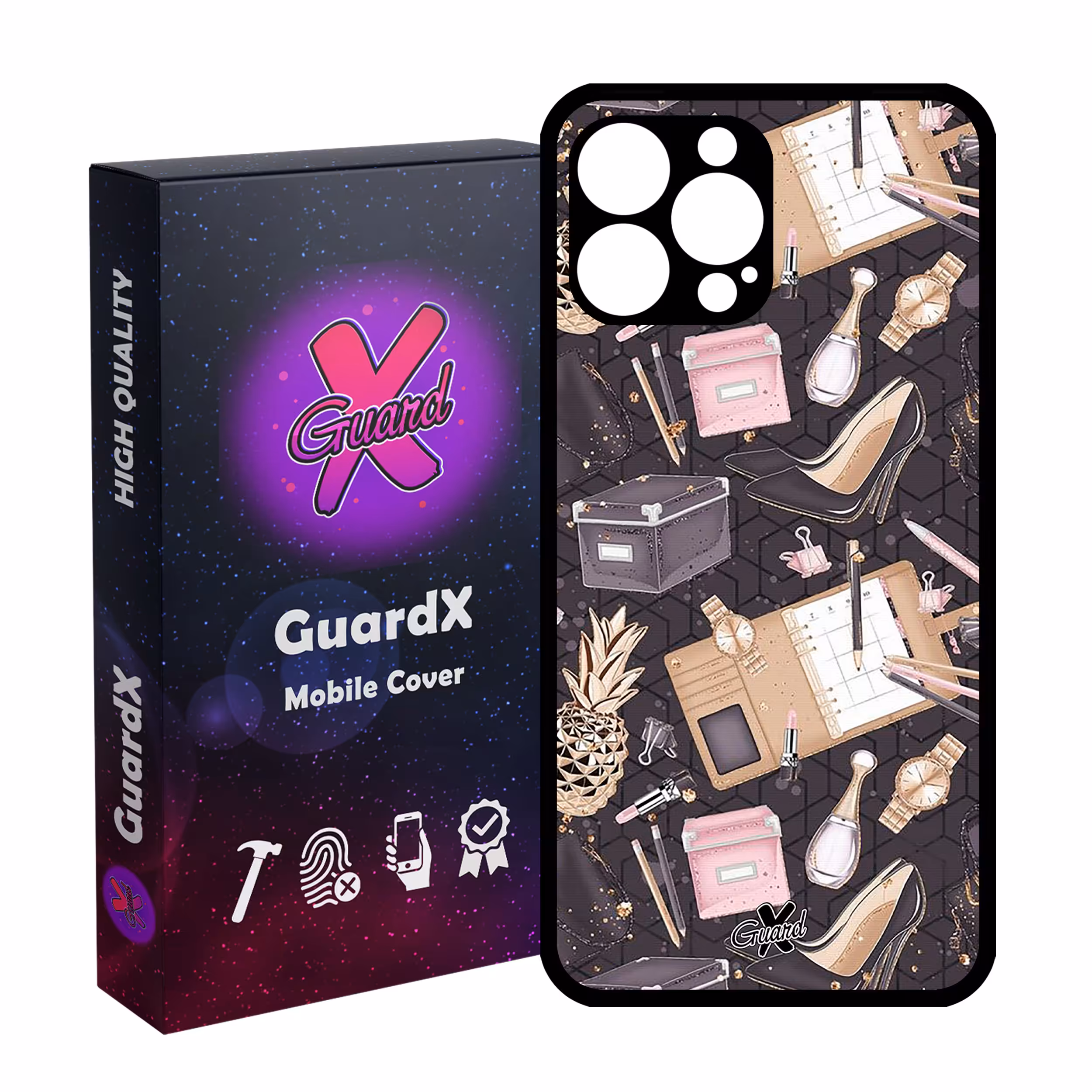 کاور گارد ایکس طرح دخترانه مدل Glass10310 مناسب برای گوشی موبایل اپل iPhone 13 Pro Max