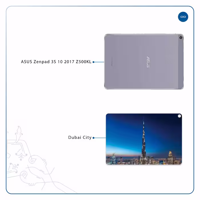 برچسب پوششی ماهوت مدل Dubai City مناسب برای تبلت ایسوس Zenpad 3S 10 2017 Z500KL