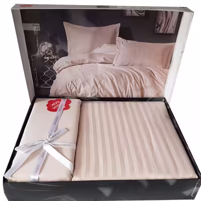 سرویس ملحفه کاتن باکس مدل Elegant دو نفره 4 تکه