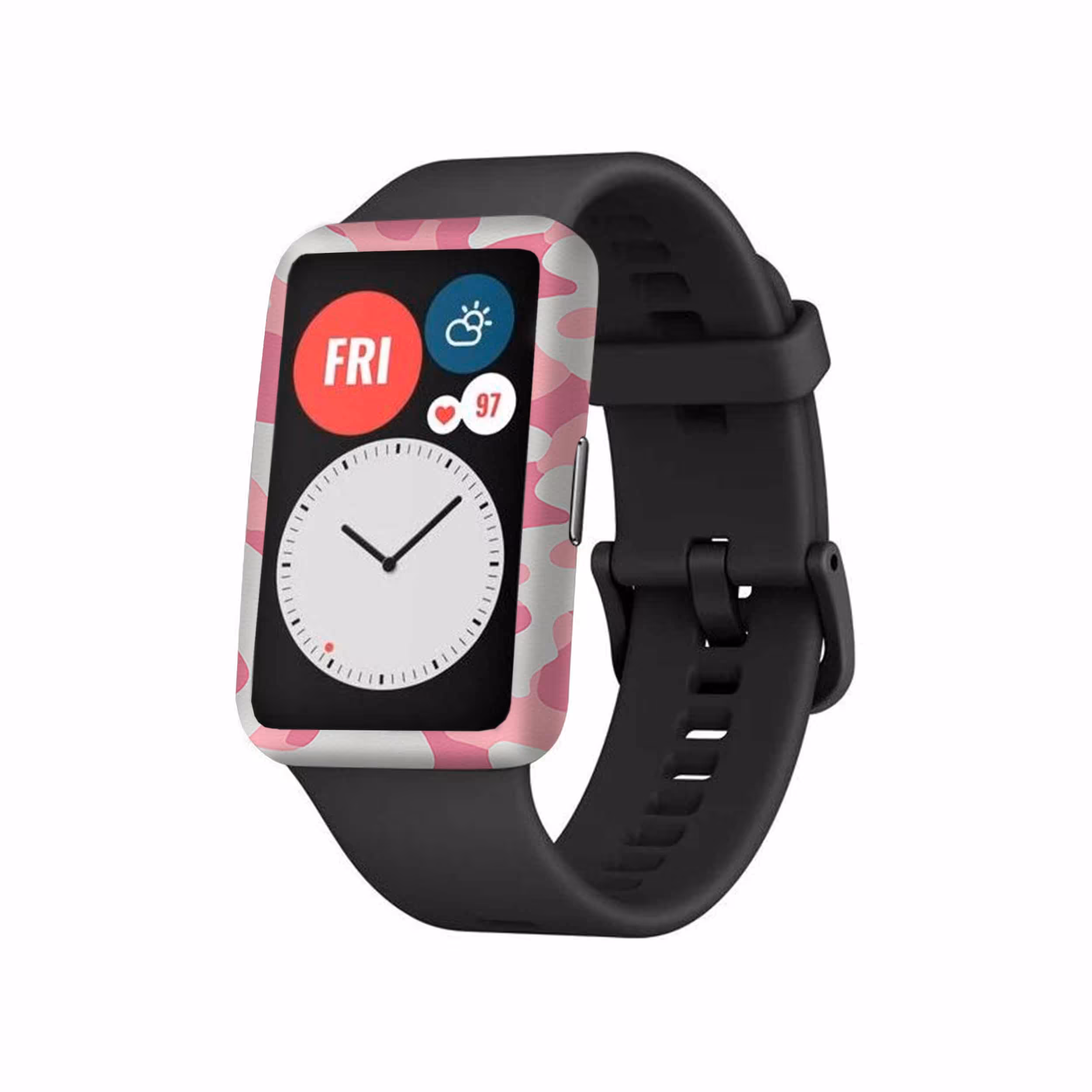 برچسب ماهوت طرح Army Pink مناسب برای ساعت هوشمند هوآوی Watch Fit