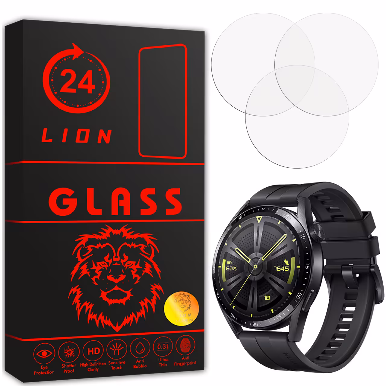محافظ صفحه نمایش لاین مدل RB007 مناسب برای ساعت هوشمند هوآوی Watch GT3 46mm بسته سه عددی