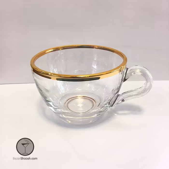 فنجان بیسیک لب طلایی پاشاباغچه کد 55161