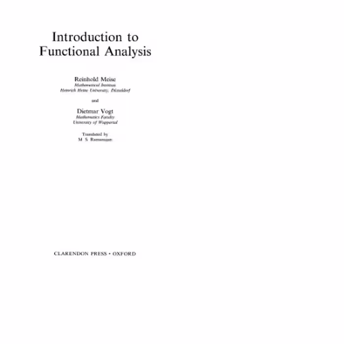 خرید و دانلود نسخه کامل کتاب Introduction to Functional Analysis