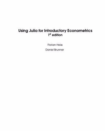 خرید و دانلود نسخه کامل کتاب Using Julia for Introductory Econometrics