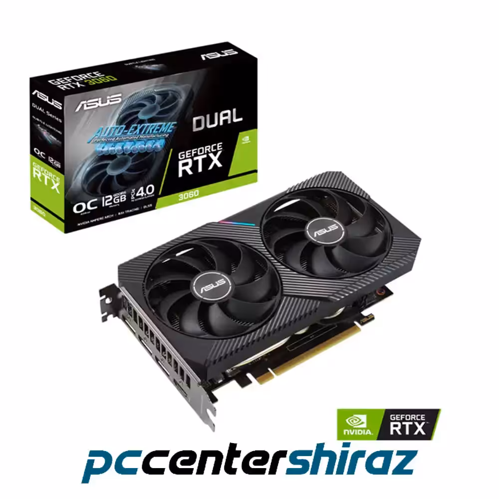 کارت گرافیک ایسوس مدل ASUS DUAL OC RTX 3060 12G V2