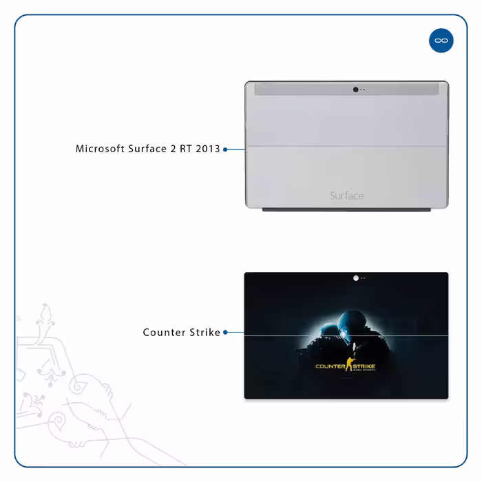 برچسب پوششی ماهوت مدل Counter-Strike مناسب برای تبلت مایکروسافت Surface 2 RT 2013