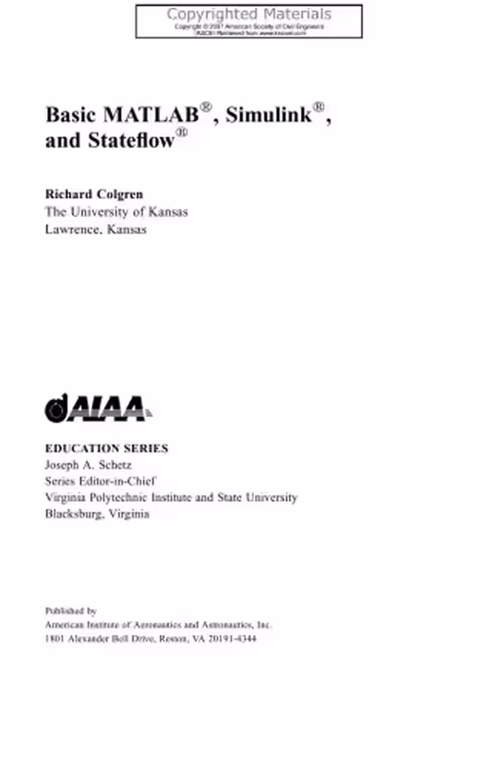 خرید و دانلود نسخه کامل کتاب Basic MATLAB®, Simulink®, and Stateflow®