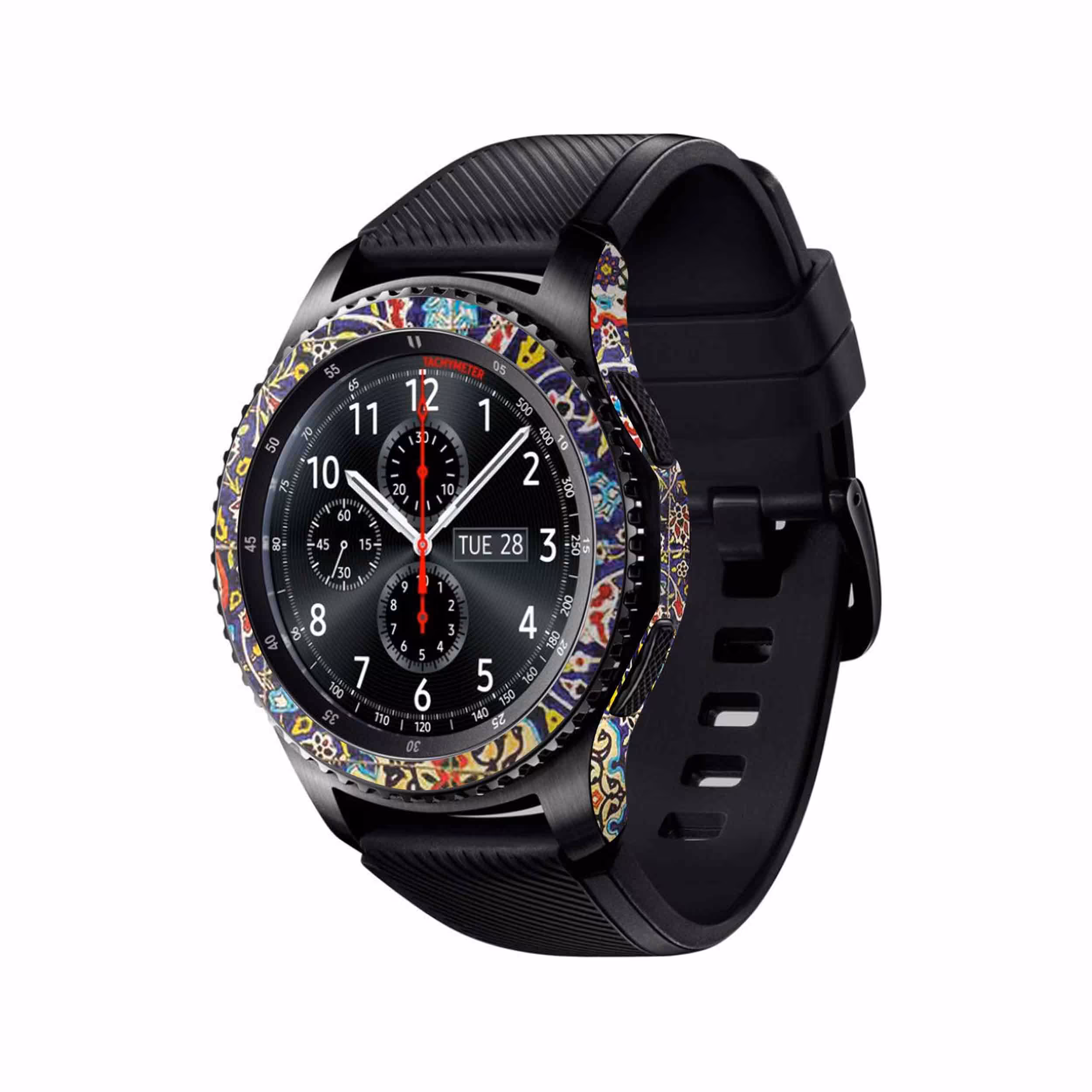 برچسب ماهوت طرح Iran-Tile6 مناسب برای ساعت هوشمند سامسونگ Galaxy Gear S3 Frontier