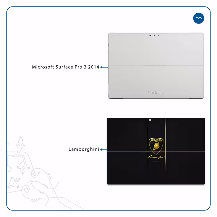برچسب پوششی ماهوت مدل Lamborghini مناسب برای تبلت مایکروسافت Surface Pro 3 2014