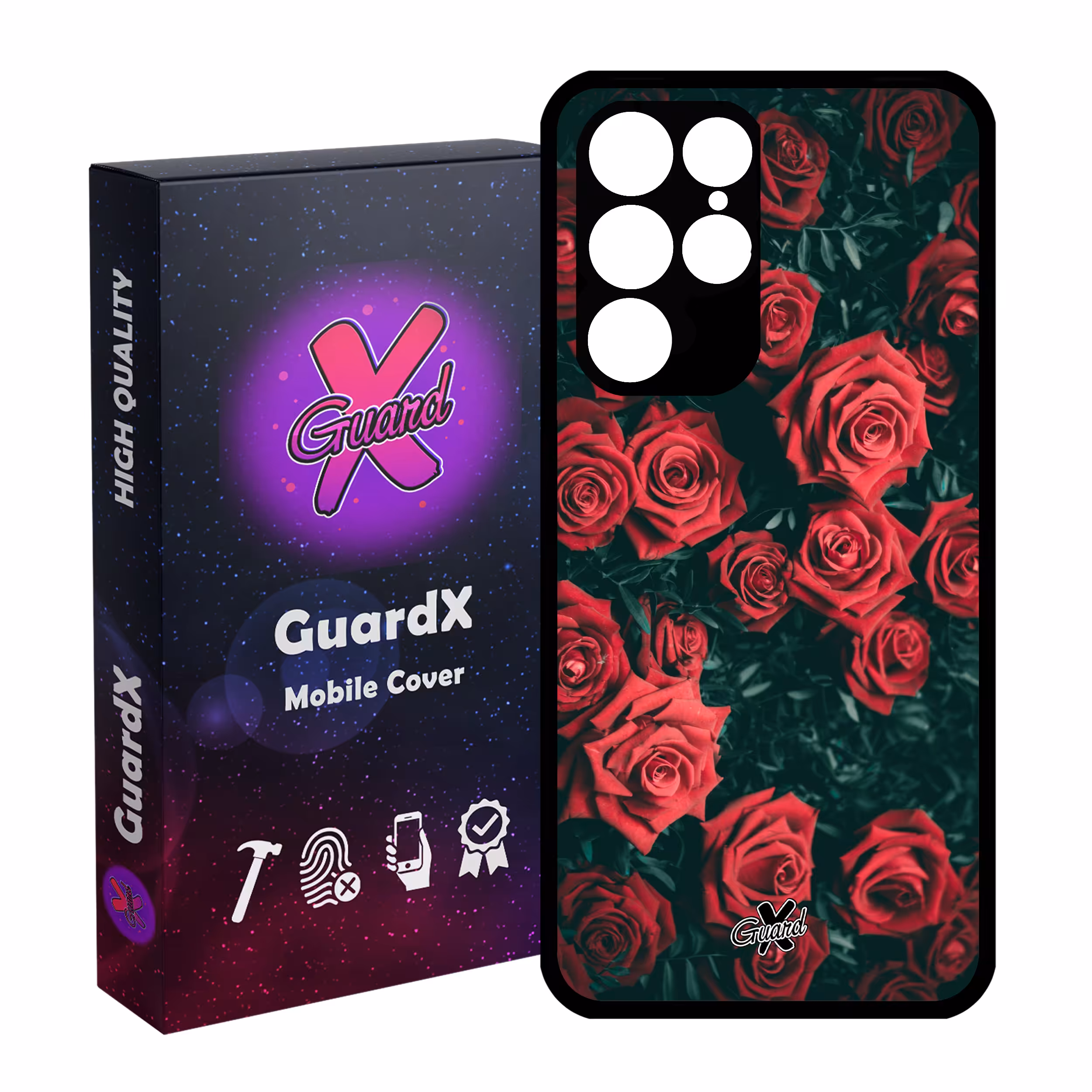 کاور گارد ایکس طرح Flower مدل Glass10208 مناسب برای گوشی موبایل سامسونگ Galaxy S22 Ultra