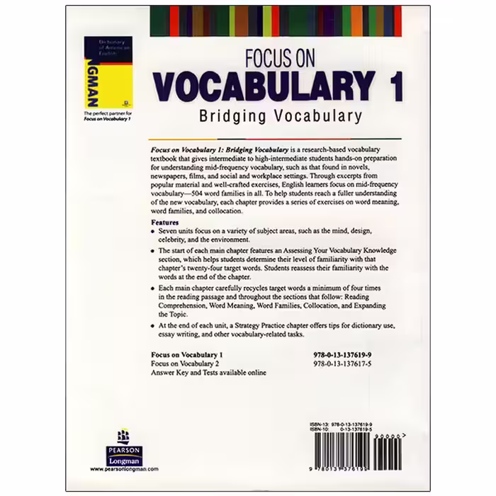 کتاب focus on vocabulary1 اثر Norbert Schmitt and Diane Schmitt انتشارات پيرسون لانگمن