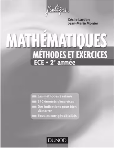خرید و دانلود نسخه کامل کتاب Mathématiques - Méthodes et Exercices ECE 2e année