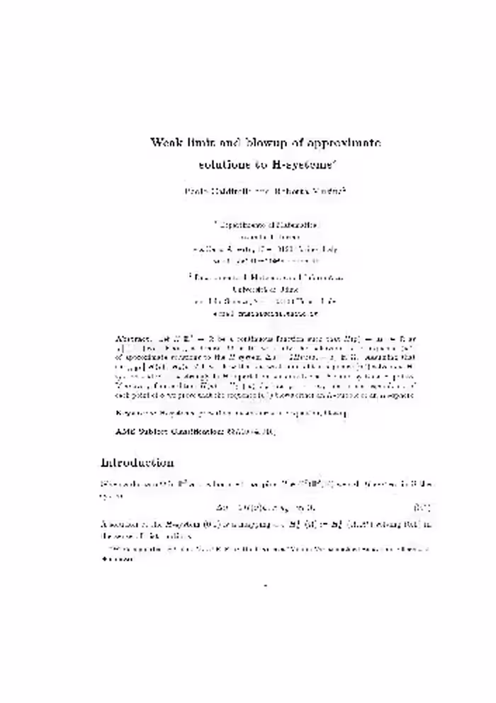 خرید و دانلود نسخه کامل کتاب Weak limit and blowup of approximate solutions to H-systems