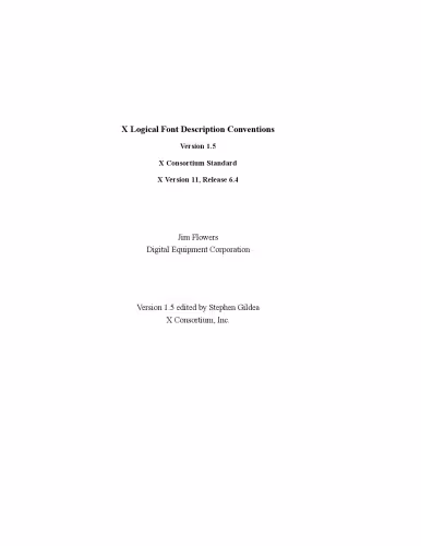 خرید و دانلود نسخه کامل کتاب X Logical Font Description Conventions: X Consortium Standard
