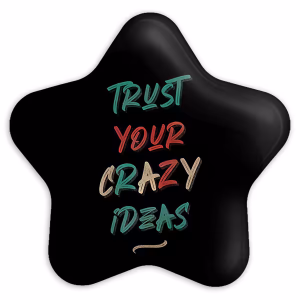 پیکسل خندالو طرح Trust Your Crazy Ideas مدل ستاره ای کد 2732