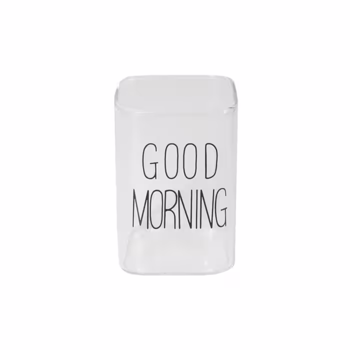 لیوان طرح Good Morning مدل مربع