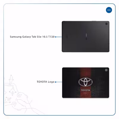 برچسب پوششی ماهوت مدل TOYOTA-Logo مناسب برای تبلت سامسونگ Galaxy Tab S5e 10.5 2019 T720