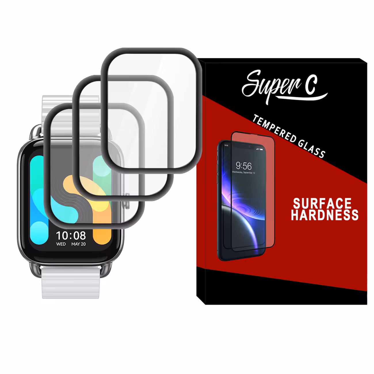 محافظ صفحه نمایش نانو سوپرسی مدل SRC مناسب برای ساعت هوشمند هایلو RS4 Plus بسته سه عددی