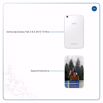 برچسب پوششی ماهوت مدل Equestrianism مناسب برای تبلت سامسونگ Galaxy Tab 3 8.0 2013 T310
