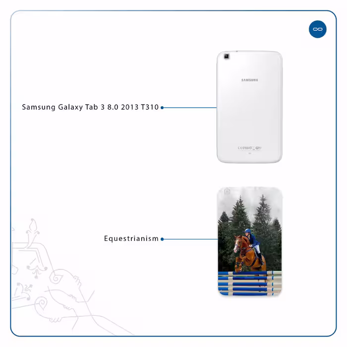 برچسب پوششی ماهوت مدل Equestrianism مناسب برای تبلت سامسونگ Galaxy Tab 3 8.0 2013 T310